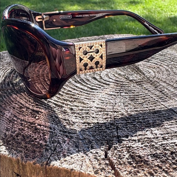 Coach Brown Sunglasses with Gold Accent - Picture 4 of 4